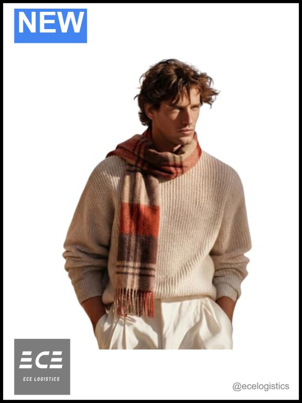 100% Cashmere Scarf Classic Plaid Gift Wrapped Unisex